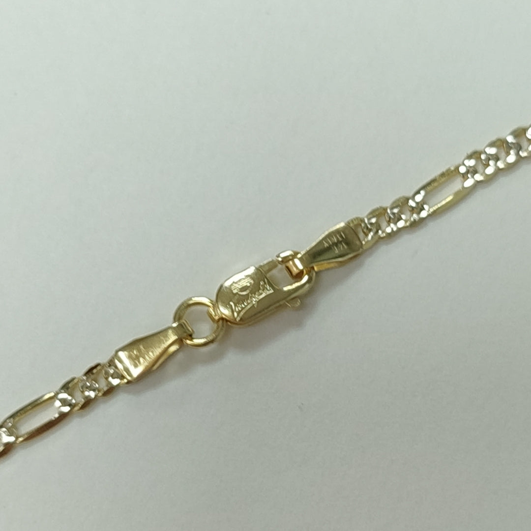 CADENAS CARTIER 3*1 DIAMANTADA ORO 14K 5.1 (NUEVO)