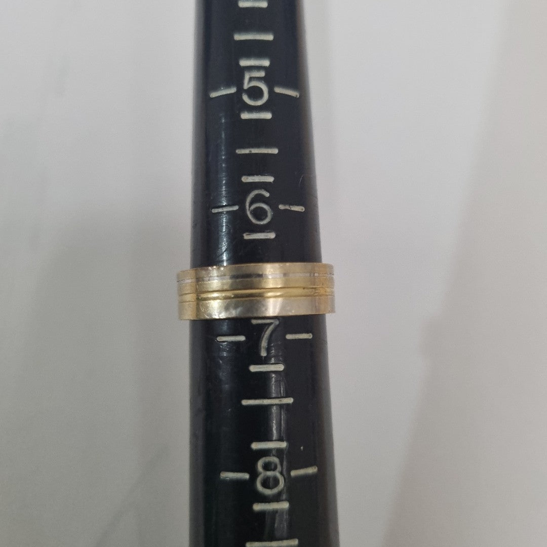 ARGOLLA. ORO, ORO BLANCO. 14 K 2.9 GRMS (SEMINUEVO)
