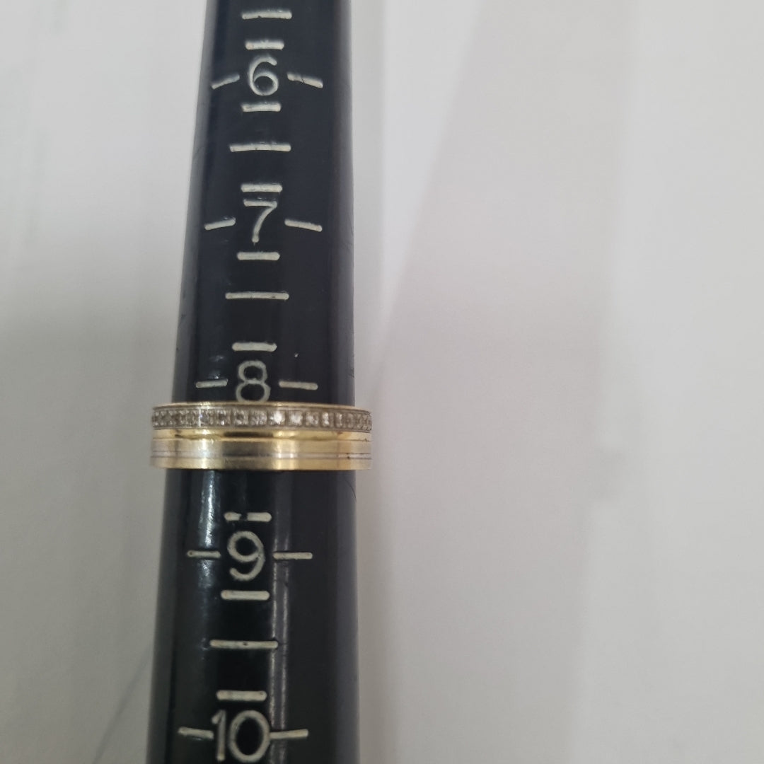 ARGOLLA. ORO, ORO BLANCO. 14 K 4.7 GRMS (SEMINUEVO)