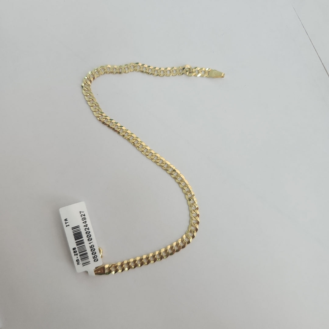 PULSERAS CABALLERO BARBADA AMARILLA ORO 14K 5 (NUEVO)