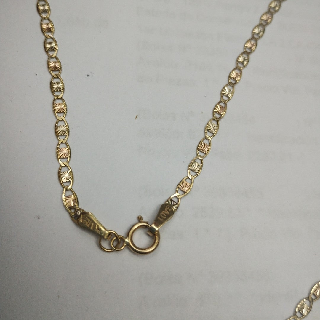 CADENA. ORO COMBINADO. 10 K 3.2 GRMS (SEMINUEVO)