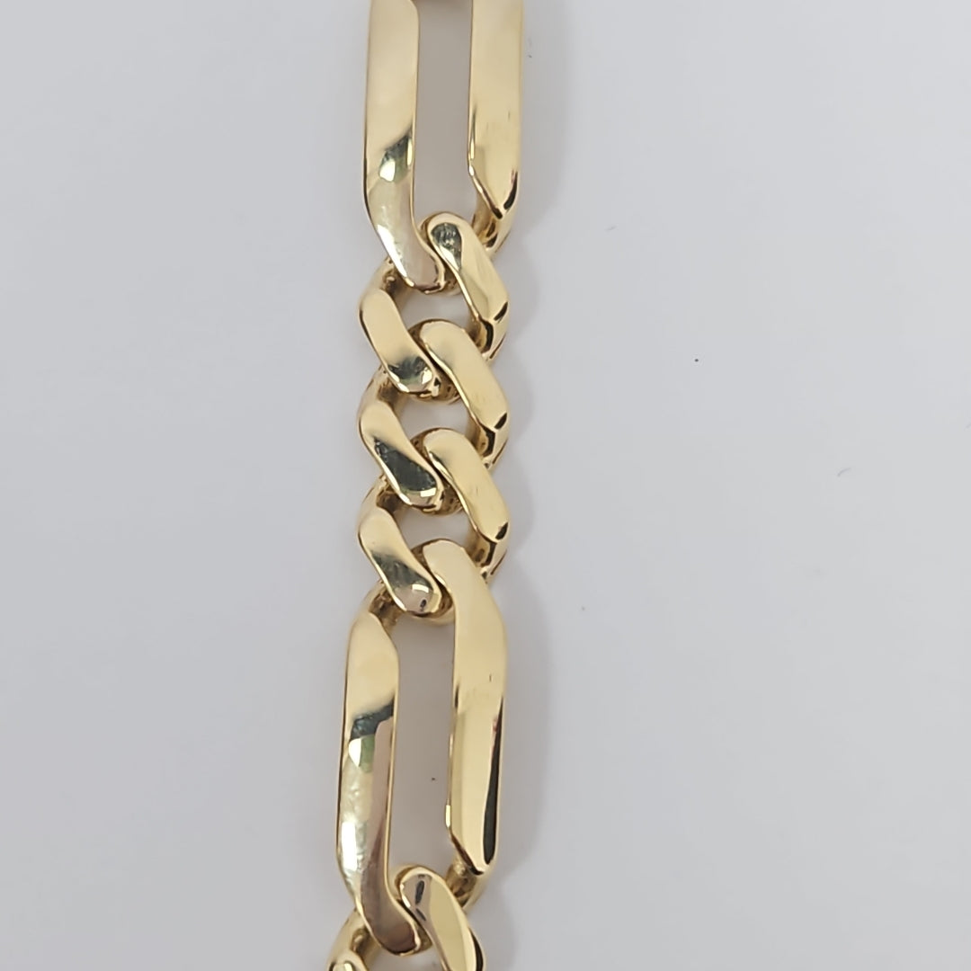 PULSERA CABALLERO MONACO ORO 14K 10.1 (NUEVO)