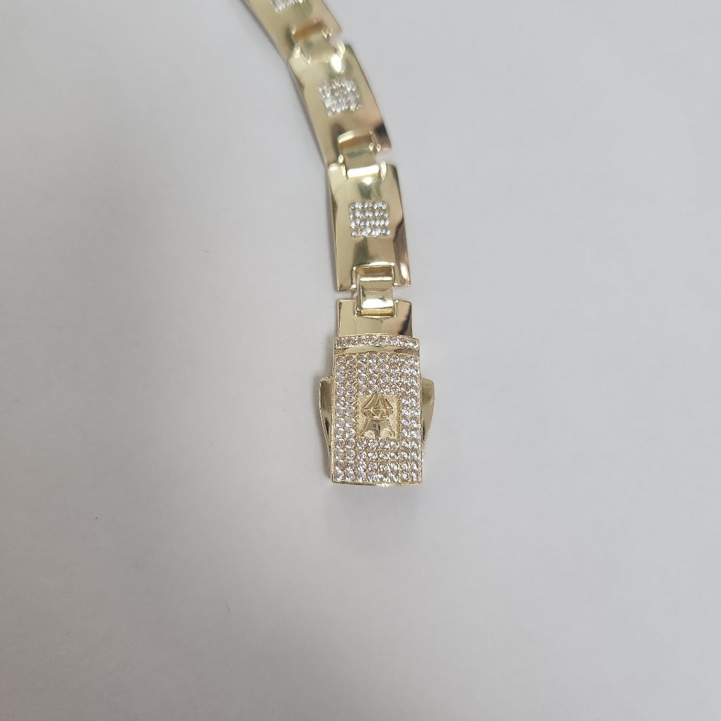 PULSERAS CABALLERO ORO 14K 18.5 (NUEVO)