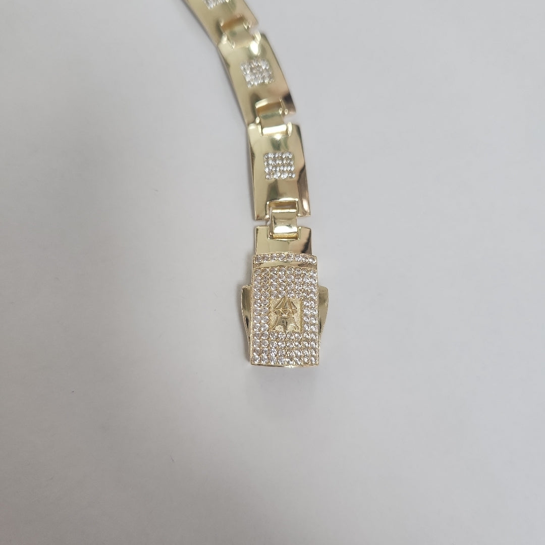 PULSERAS CABALLERO ORO 14K 18.5 (NUEVO)