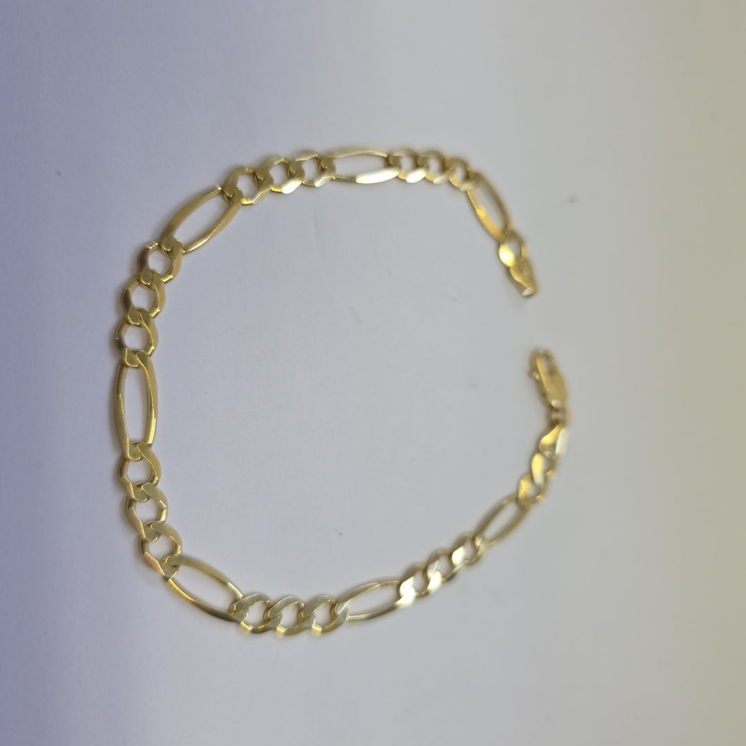 PULSERAS CABALLERO CARTIER 3*1 AMARILLA ORO 14K 6.4 (NUEVO)