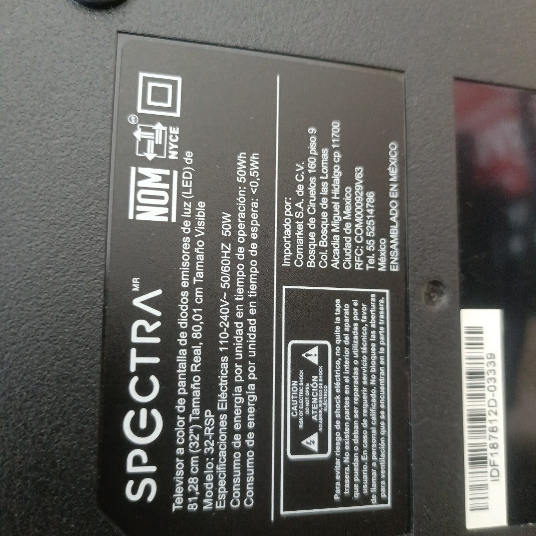 PANTALLA SPECTRA 32-RSP 32" LED HD (SEMINUEVO)