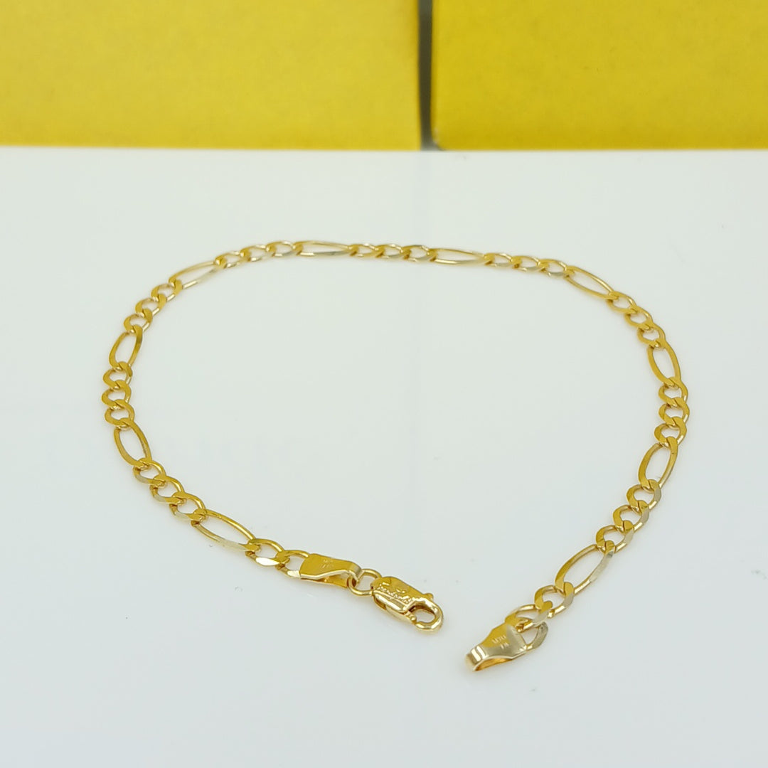 PULSERAS CABALLERO CARTIER 3*1 AMARILLA ORO 14K 3.1 (NUEVO)