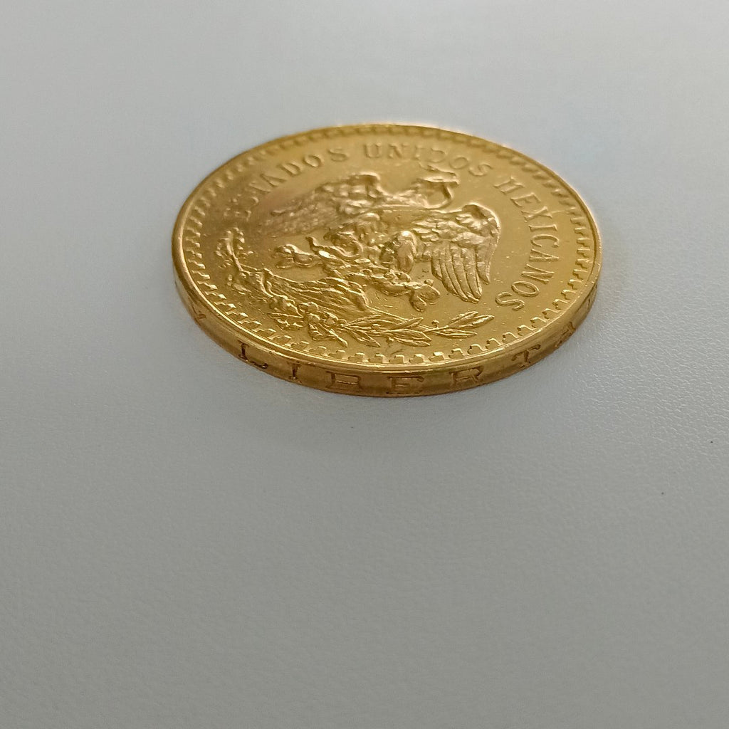K1 41,60 GRMS - DTO. 0,00 GRMS - 21 K - AVALÚO 79534,21 * IDENTIFICACIÓN MONEDA NOMINATIVA * MONEDAS PESOS 50 PESOS (SEMINUEVO)