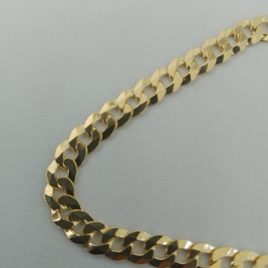 PULSERAS CABALLERO BARBADA AMARILLA ORO 14K 4.7 (NUEVO)