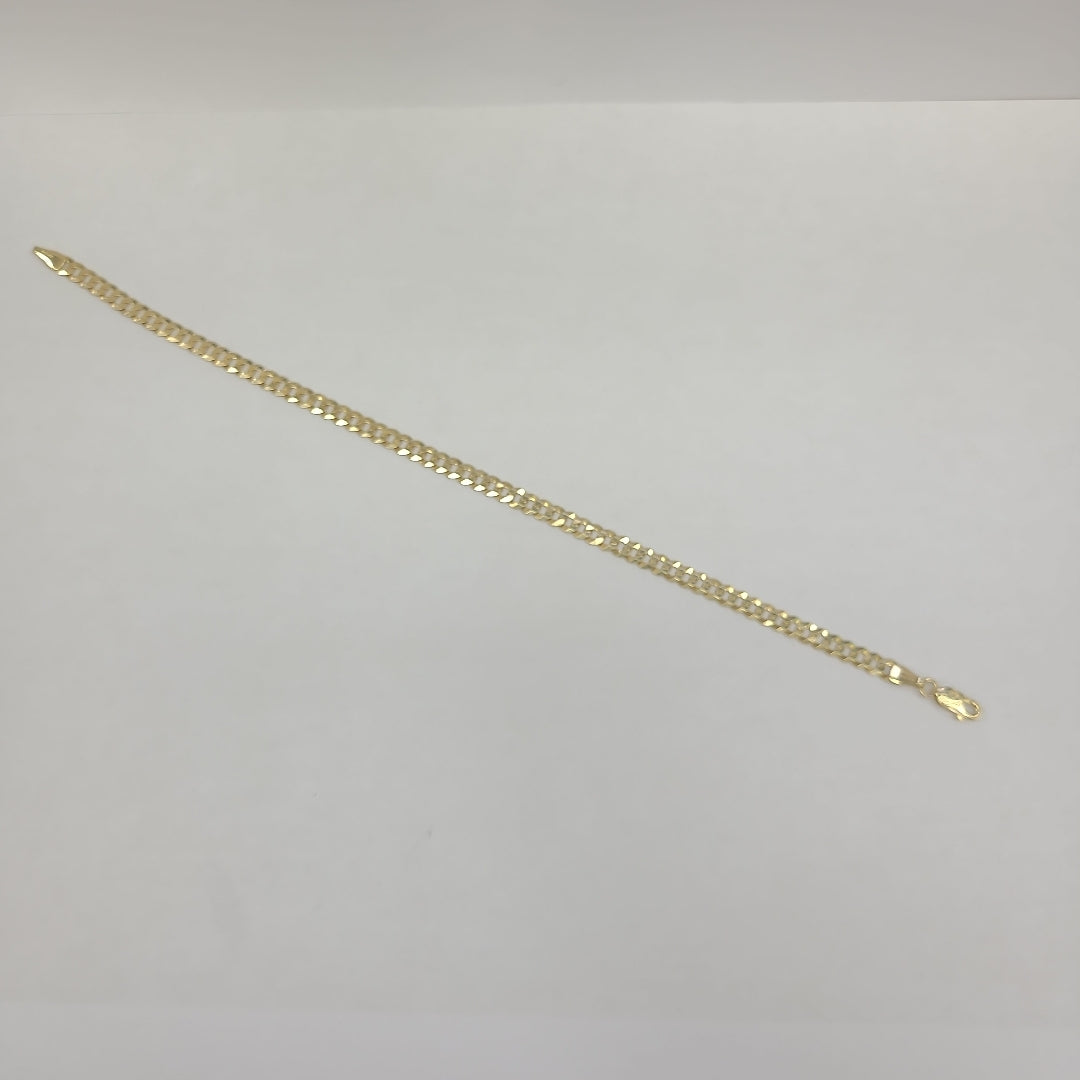 PULSERAS CABALLERO BARBADA AMARILLA ORO 14K 4.7 (NUEVO)