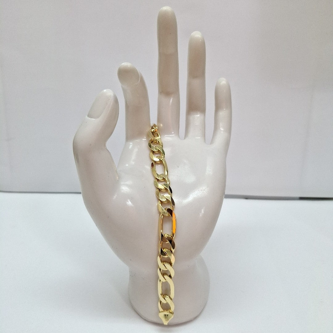 PULSERAS CABALLERO CARTIER 3*1 AMARILLA ORO 14K 26 (NUEVO)