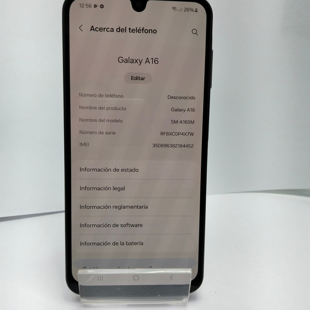 CELULAR SAMSUNG GALAXY A16 SM-A165M (2024) 128 GB 4 GB RAM (SEMINUEVO)
