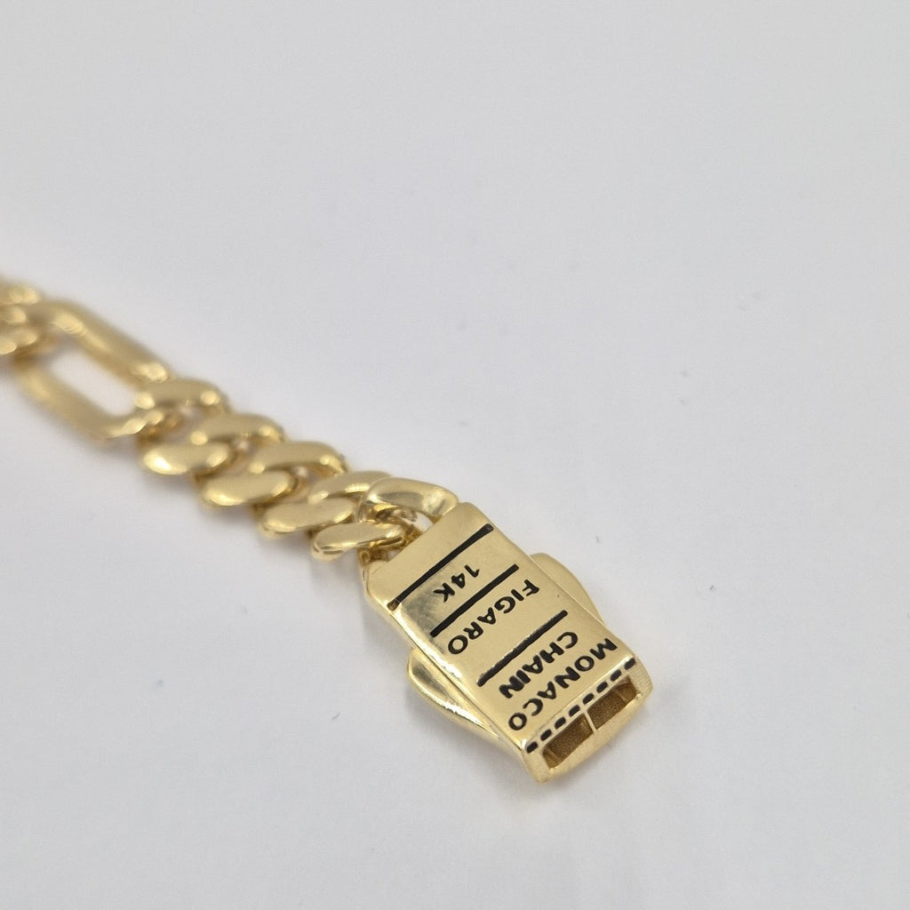 PULSERA CABALLERO MONACO ORO 14K 7.8 (NUEVO)