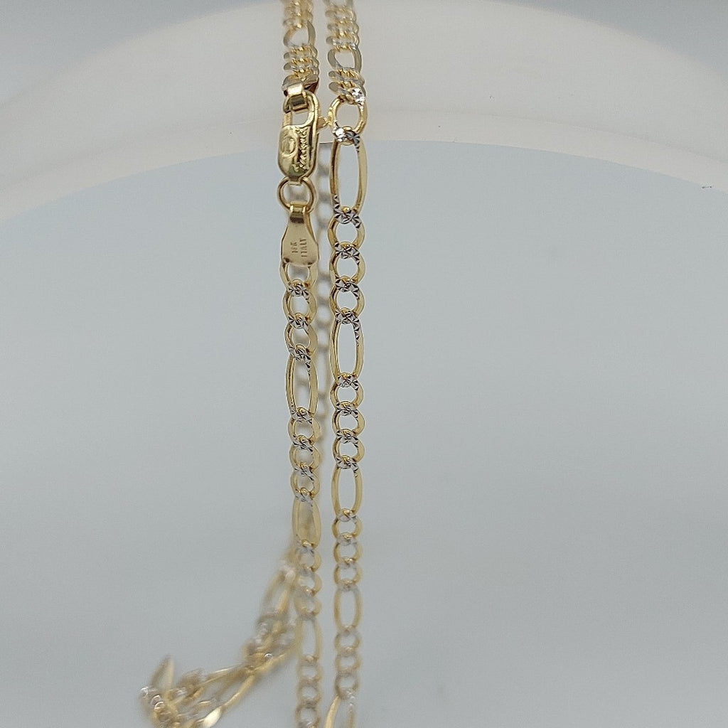 CADENAS CARTIER 3*1 DIAMANTADA ORO 14K 7.3 (NUEVO)