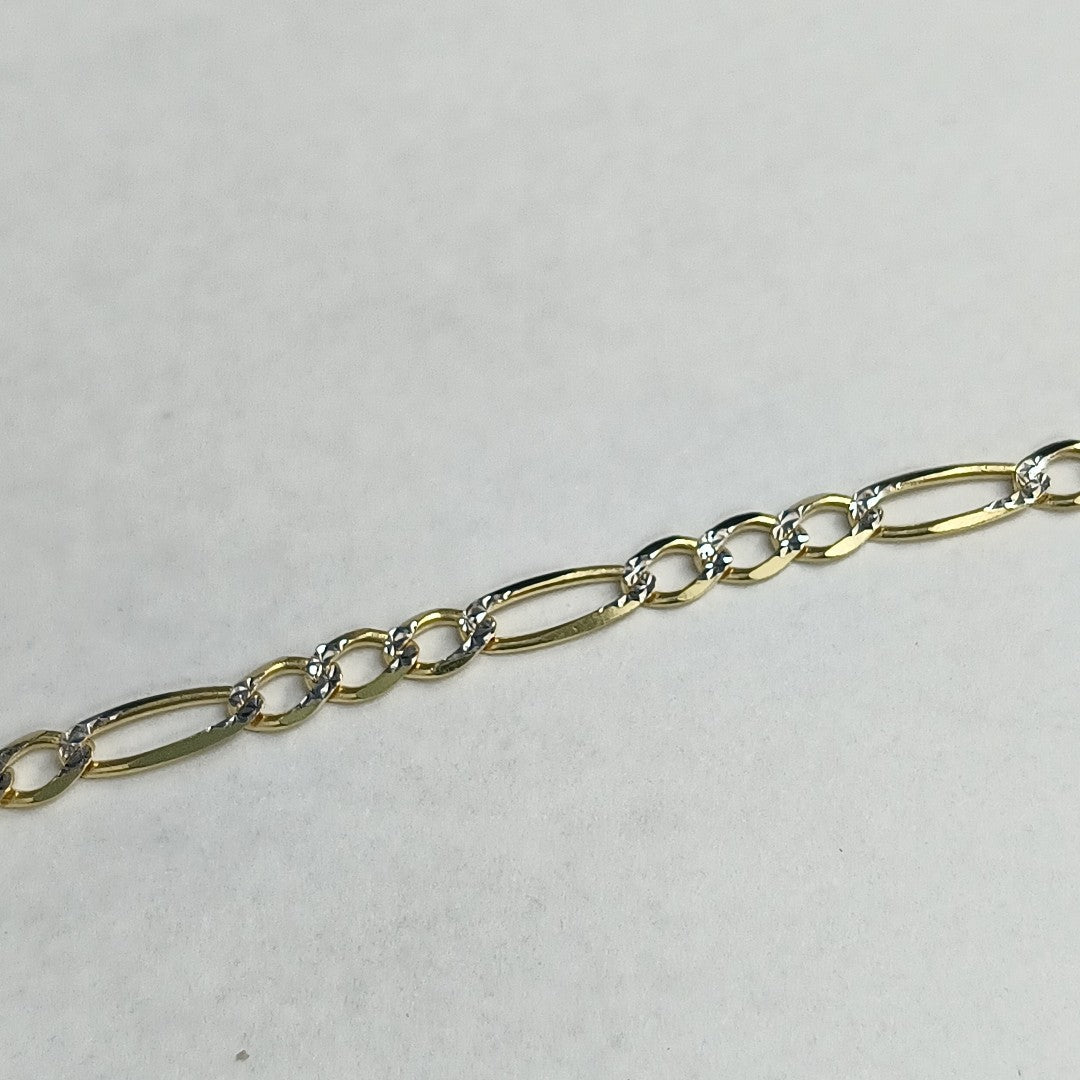 CADENAS CARTIER 3*1 DIAMANTADA ORO 14K 8.5 (NUEVO)