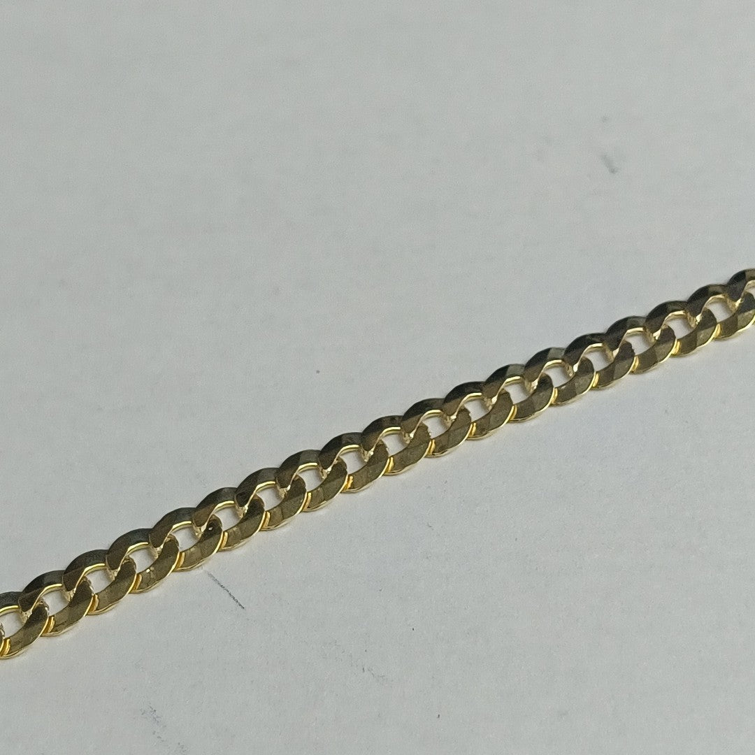 PULSERAS CABALLERO BARBADA AMARILLA ORO 10K 4.2 (NUEVO)