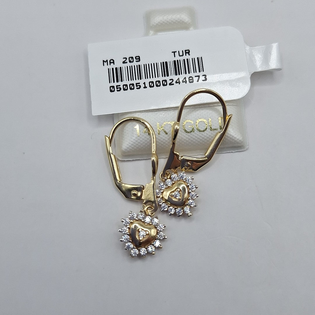 BROQUELES ORO 14K 2.1 (NUEVO)