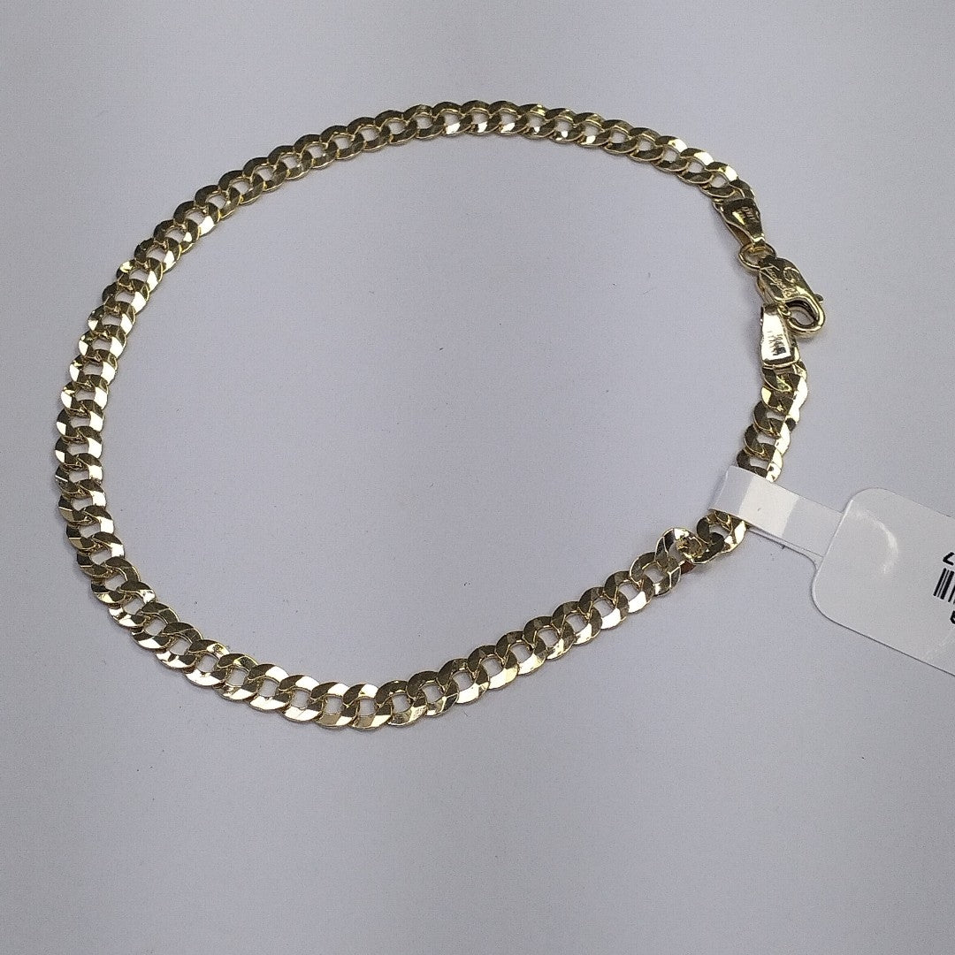 PULSERAS CABALLERO BARBADA AMARILLA ORO 14K 4.8 (NUEVO)