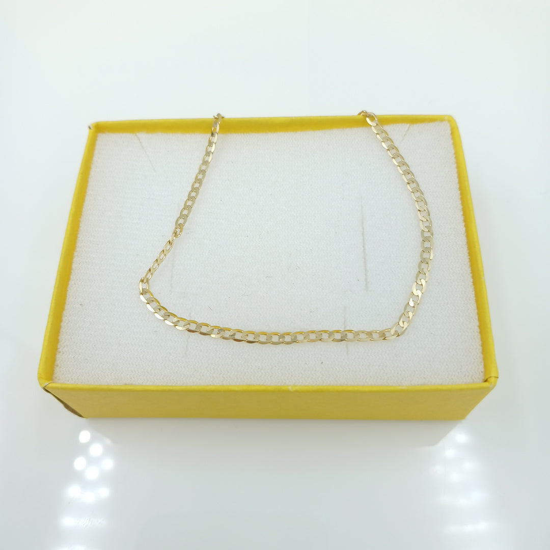 PULSERAS CABALLERO BARBADA AMARILLA ORO 14K 1.6 (NUEVO)