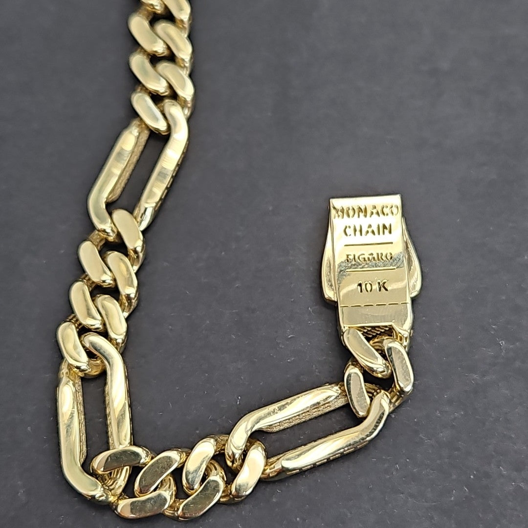 PULSERA CABALLERO MONACO ORO 10K 8.9 (NUEVO)