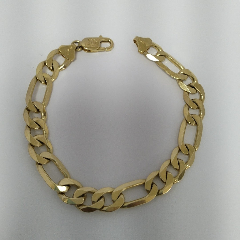 PULSERAS CABALLERO CARTIER 3 1 AMARILLA ORO 14K 25.4 (NUEVO)