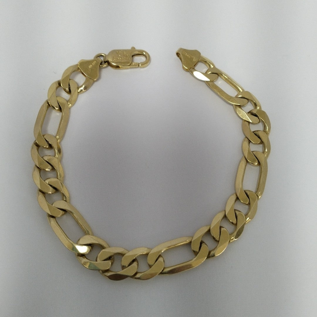 PULSERAS CABALLERO CARTIER 3 1 AMARILLA ORO 14K 25.4 (NUEVO)