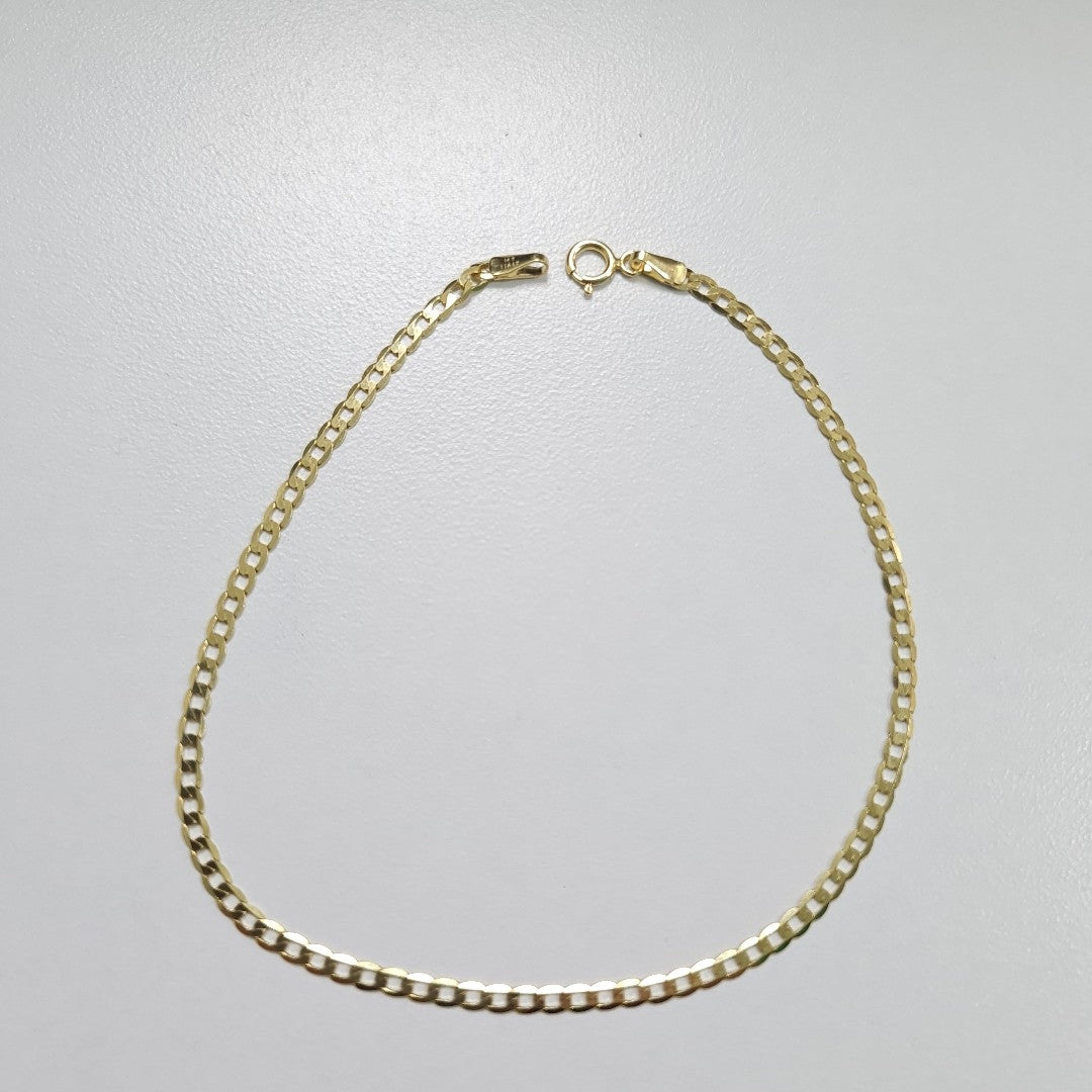 PULSERAS CABALLERO BARBADA AMARILLA ORO 14K 1.6 (NUEVO)