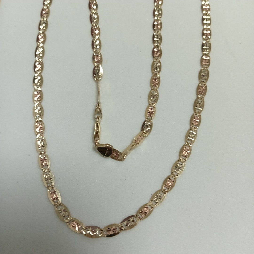 CADENAS VALENTINA/ESPEJO ORO 10K 7.4 (NUEVO)