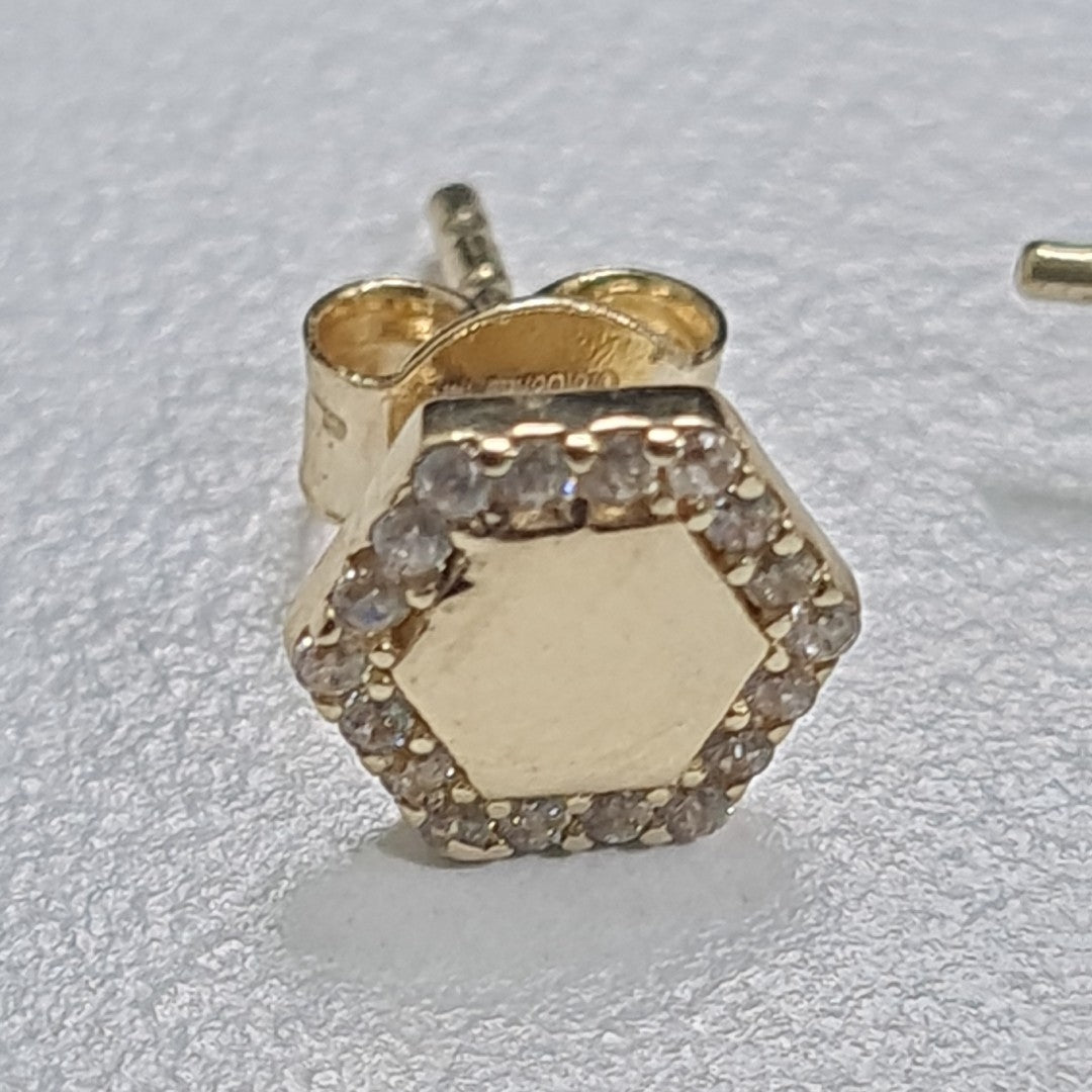 BROQUELES ORO 14K 1.5 (NUEVO)