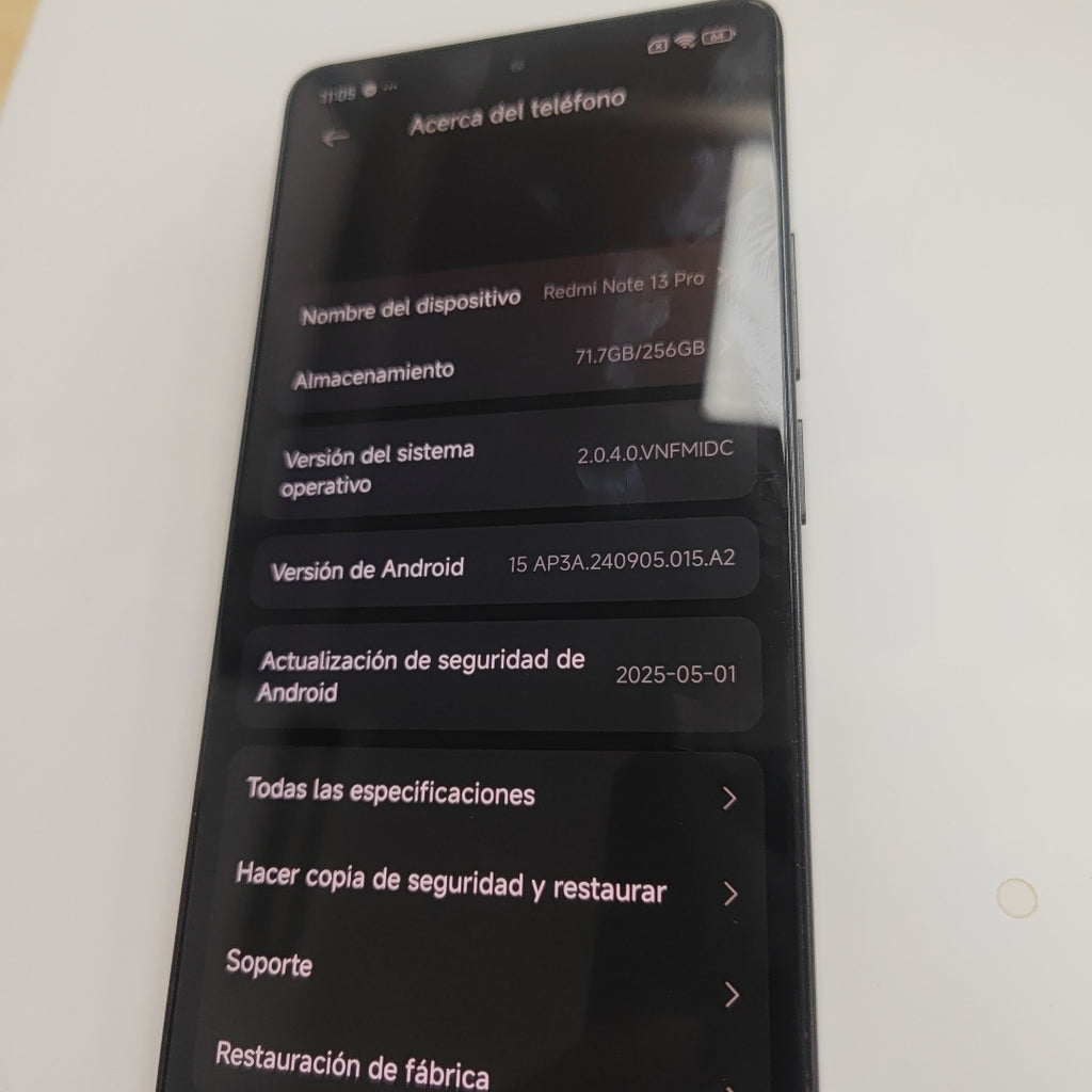 CELULAR XIAOMI REDMI NOTE 13 PRO 23117RA68G (2023) 256 GB 8 GB RAM (SEMINUEVO)