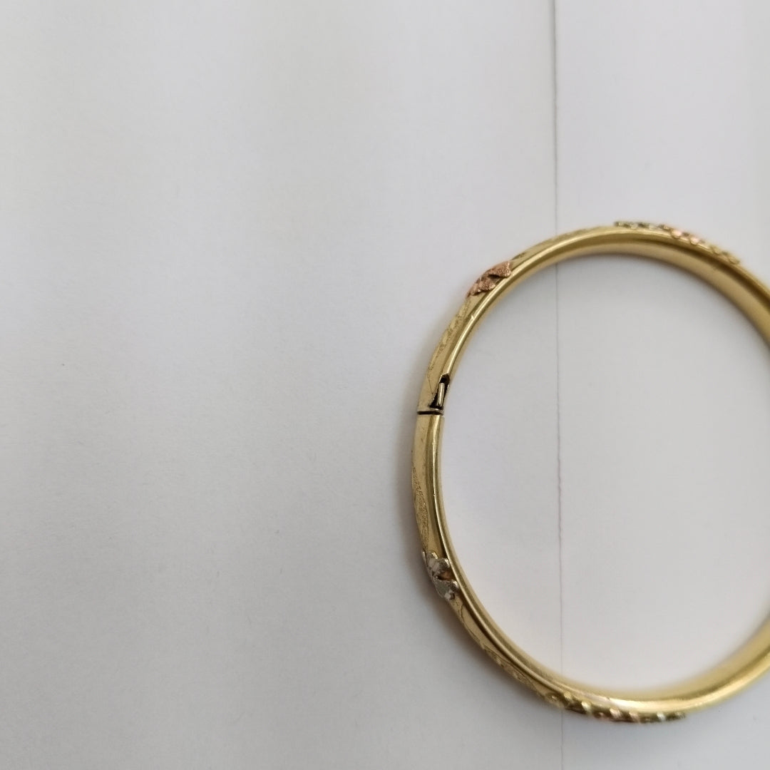 PULSERA RIGIDA. ORO. 10 K 9.3 GRMS (SEMINUEVO)