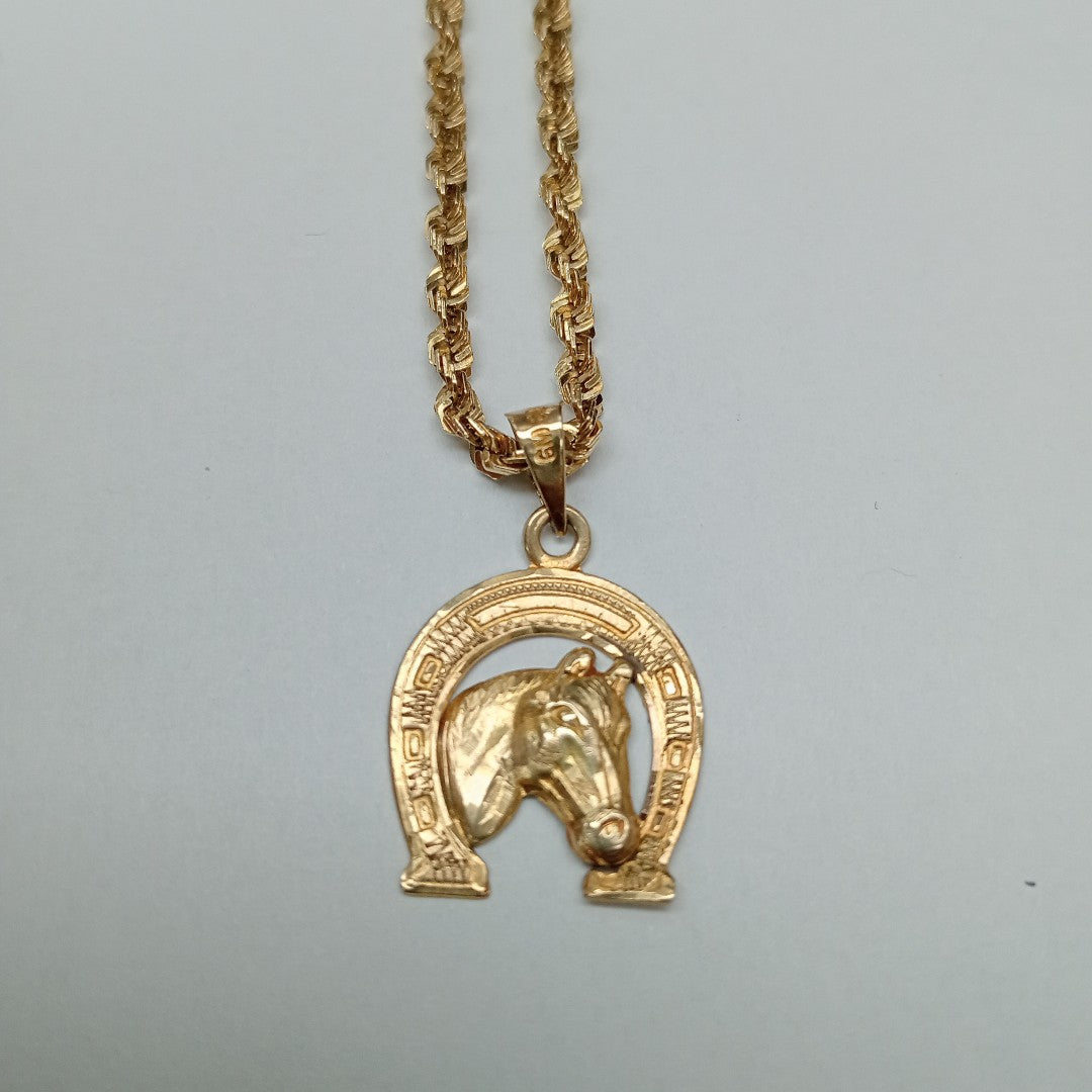CADENA, DIJE. ORO. 10 K 10.8 GRMS (SEMINUEVO)