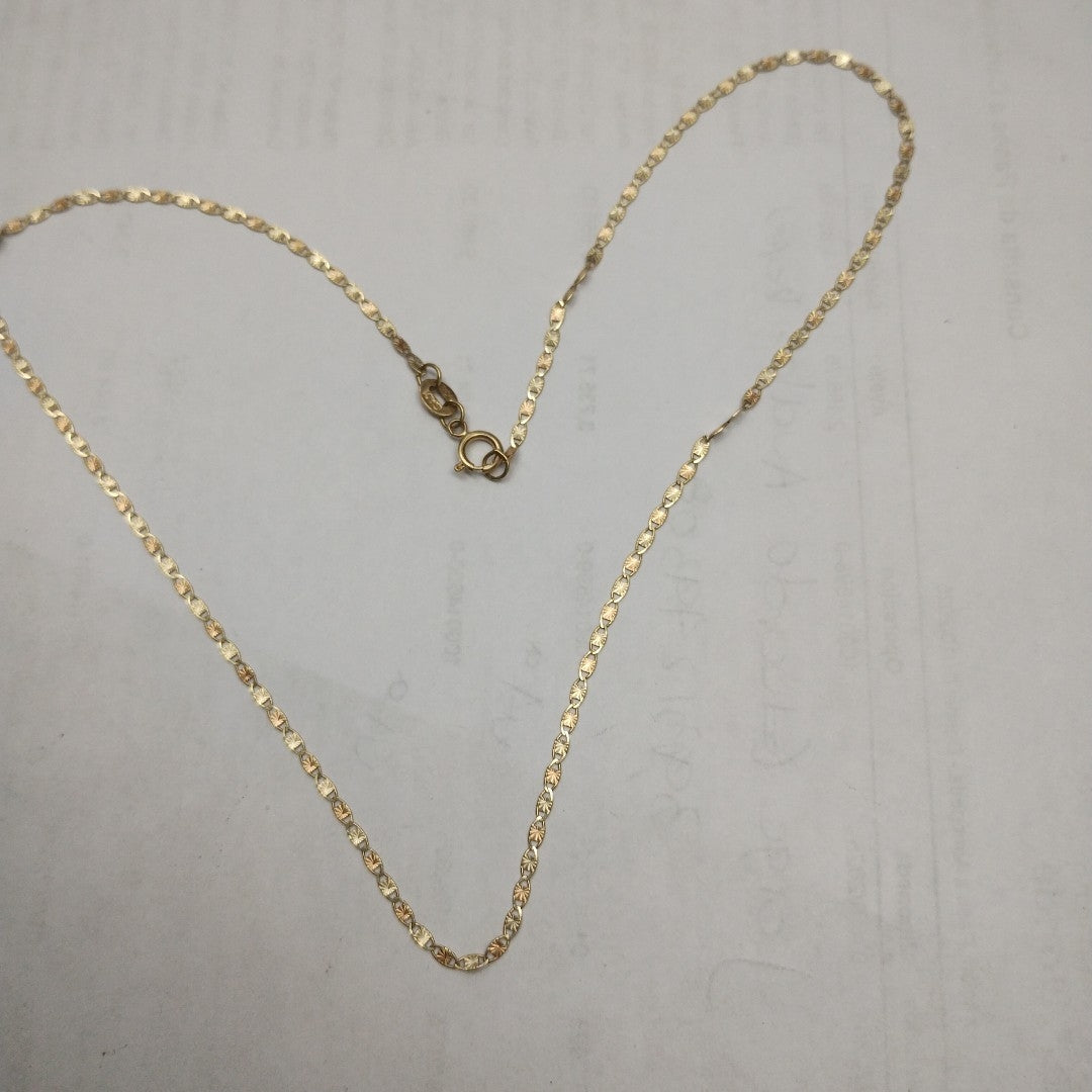 CADENA. ORO COMBINADO. 10 K 1.4 GRMS (SEMINUEVO)