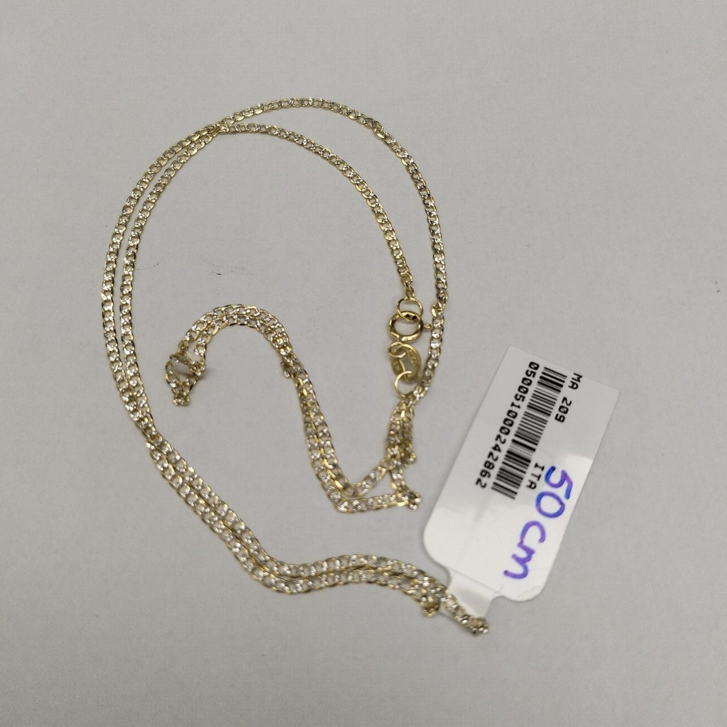 CADENAS BARBADA DIAMANTADA ORO 14K 2.1 (NUEVO)