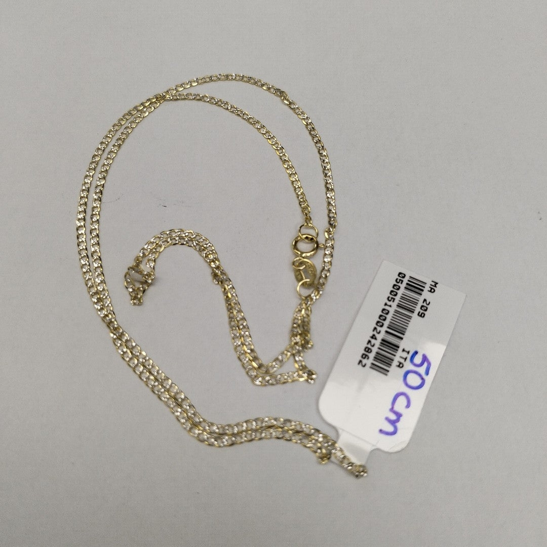 CADENAS BARBADA DIAMANTADA ORO 14K 2.1 (NUEVO)