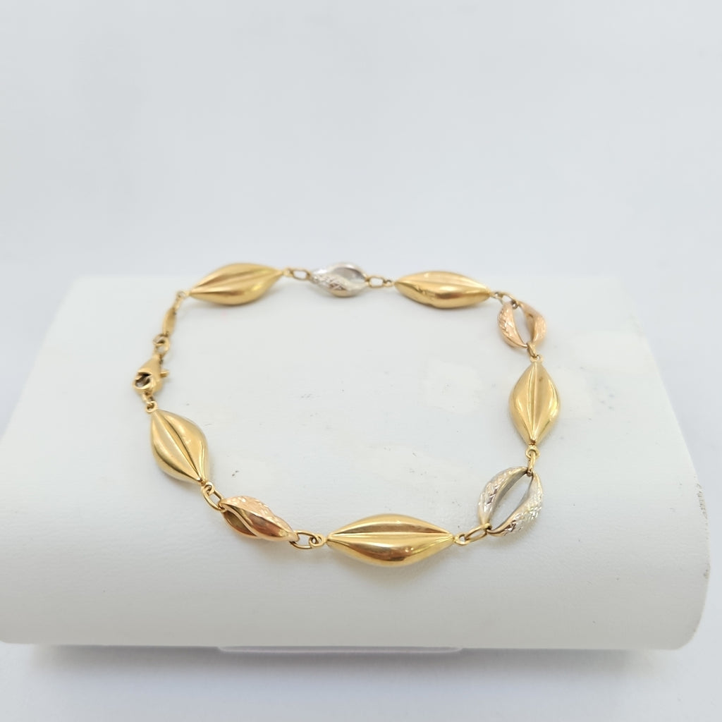 PULSERA ORO COMBINADO 14 K 4,90 GRMS (SEMINUEVO)
