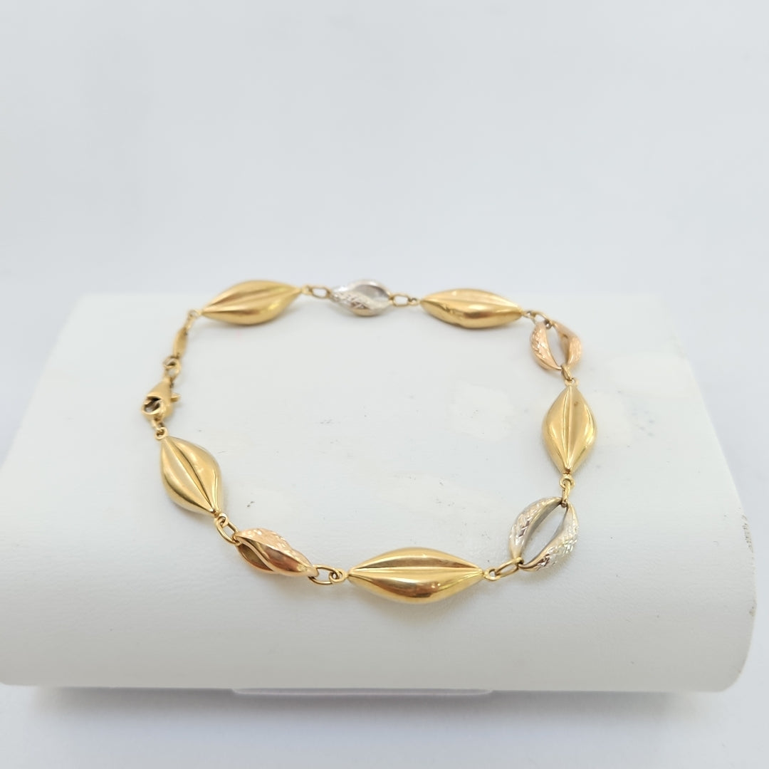 PULSERA ORO COMBINADO 14 K 4,90 GRMS (SEMINUEVO)