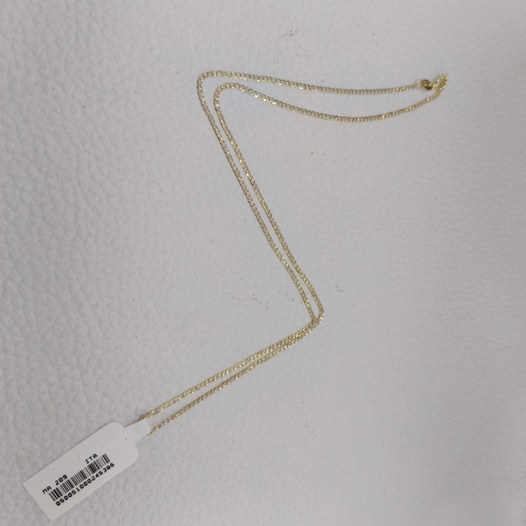 CADENAS BARBADA DIAMANTADA ORO 14K 2.1 (NUEVO)