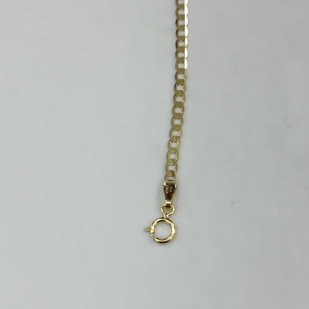PULSERAS CABALLERO BARBADA AMARILLA ORO 14K 1.6 (NUEVO)