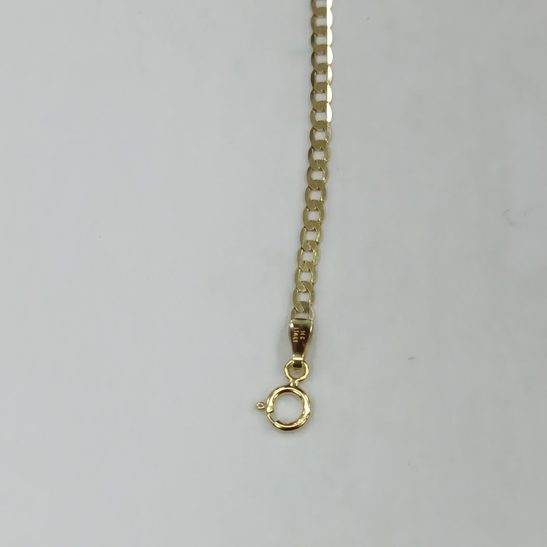 PULSERAS CABALLERO BARBADA AMARILLA ORO 14K 1.6 (NUEVO)