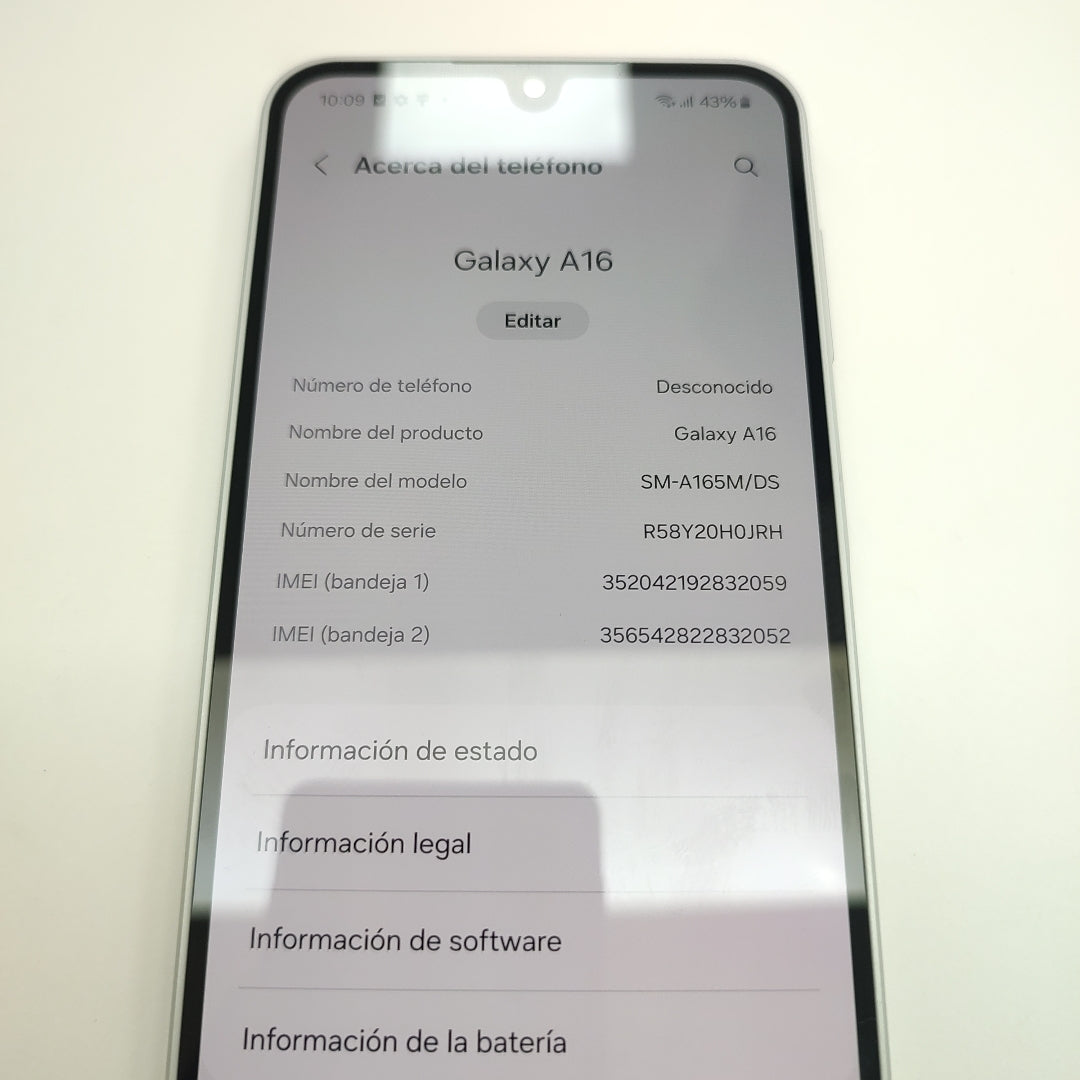 CELULAR SAMSUNG GALAXY A16 SM-A165M (2024) 128 GB 6 GB RAM (SEMINUEVO)