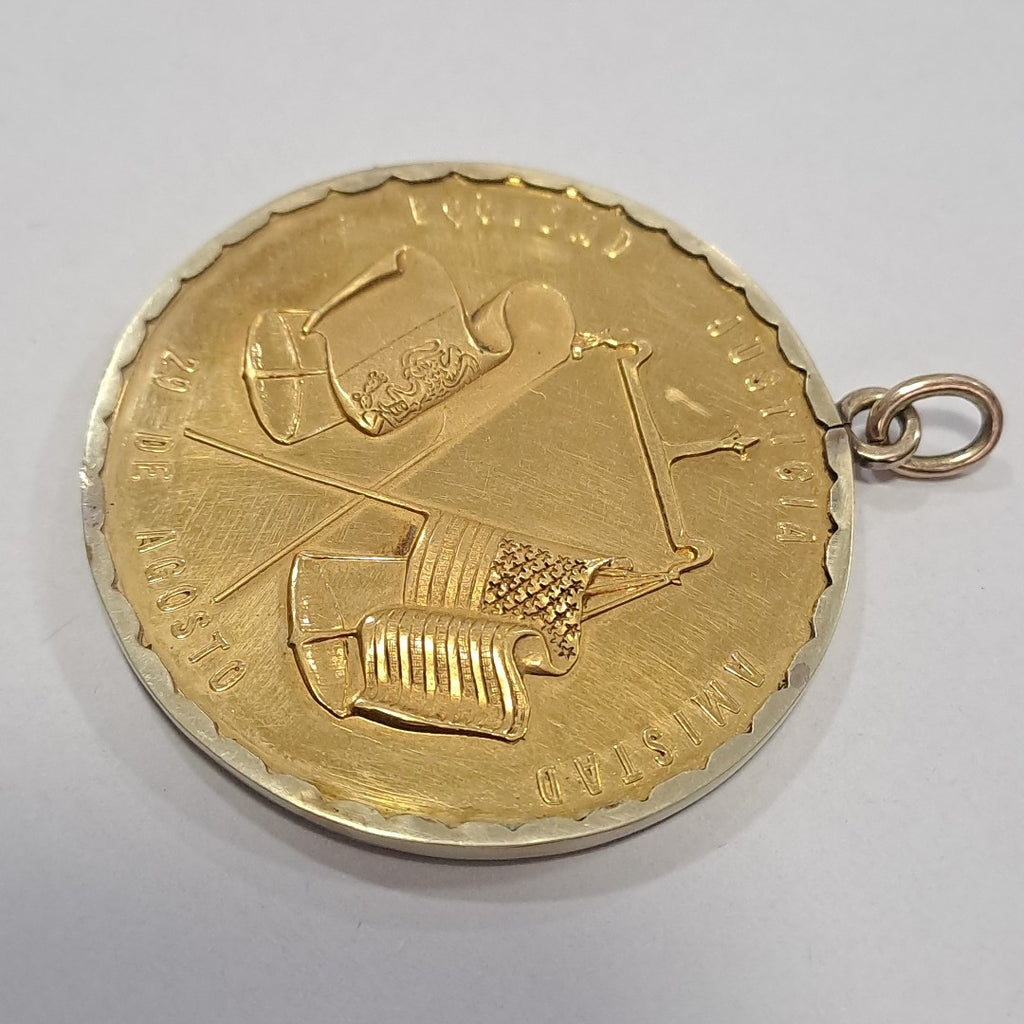 MEDALLA CONMEMORATIVA. ORO. 21 K 42.2 GRMS (SEMINUEVO)