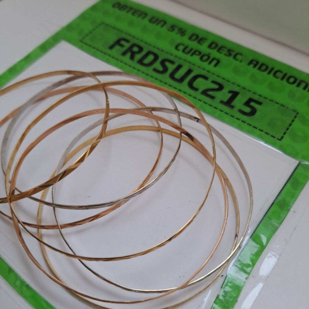 SEMANARIO DE PULSERAS ORO 14 K 27,30 GRMS (SEMINUEVO)