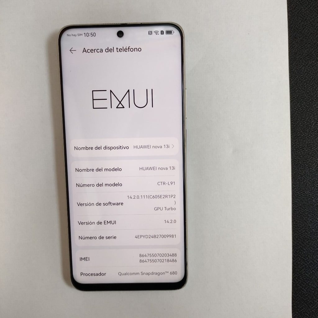 CELULAR HUAWEI NOVA 13I CTR-L91 (2025) 256 GB 8 GB RAM (SEMINUEVO)