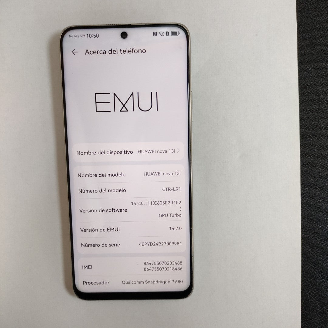 CELULAR HUAWEI NOVA 13I CTR-L91 (2025) 256 GB 8 GB RAM (SEMINUEVO)