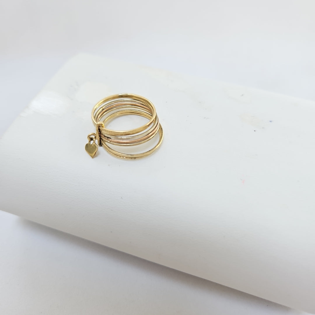 ANILLO. ORO COMBINADO. 14 K 3 GRMS (SEMINUEVO)