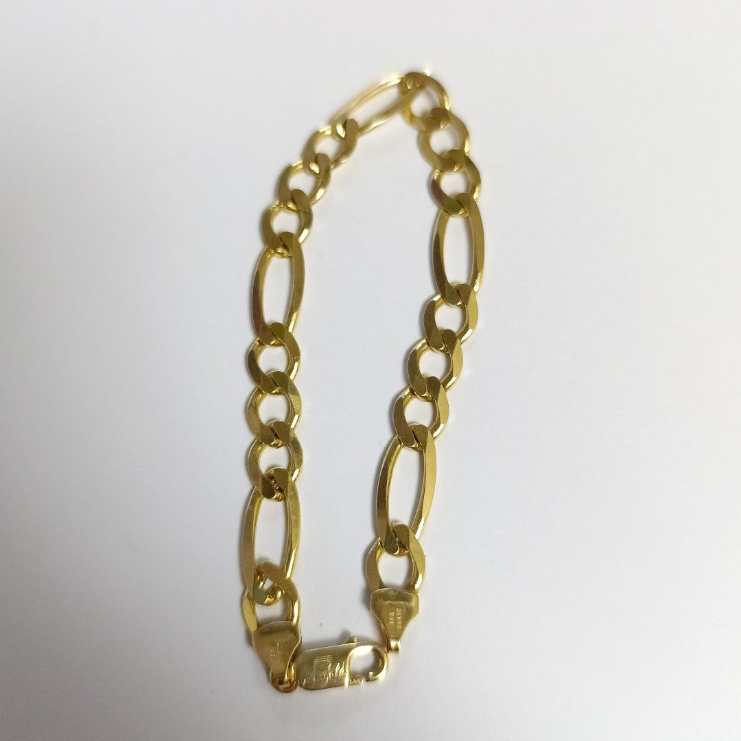 PULSERAS CABALLERO CARTIER 3 1 AMARILLA ORO 14K 14.1 (NUEVO)