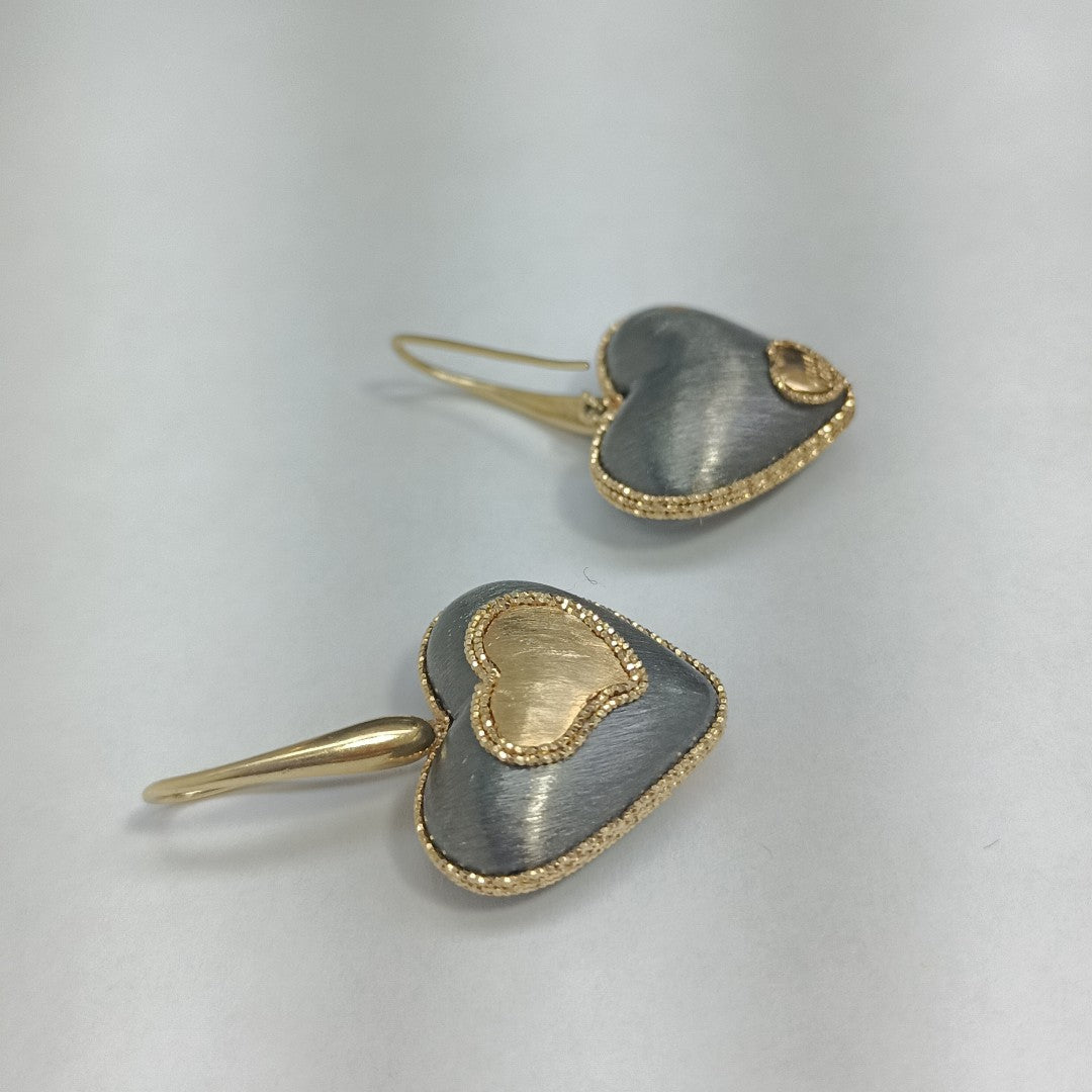 ARETES PAR ORO COMBINADO 14 K 7,50 GRMS (SEMINUEVO)