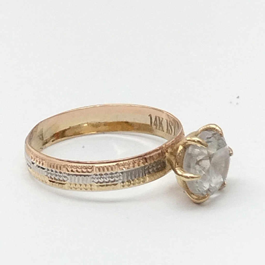 ANILLITO ORO COMBINADO 14 K 2,40 GRMS (SEMINUEVO)