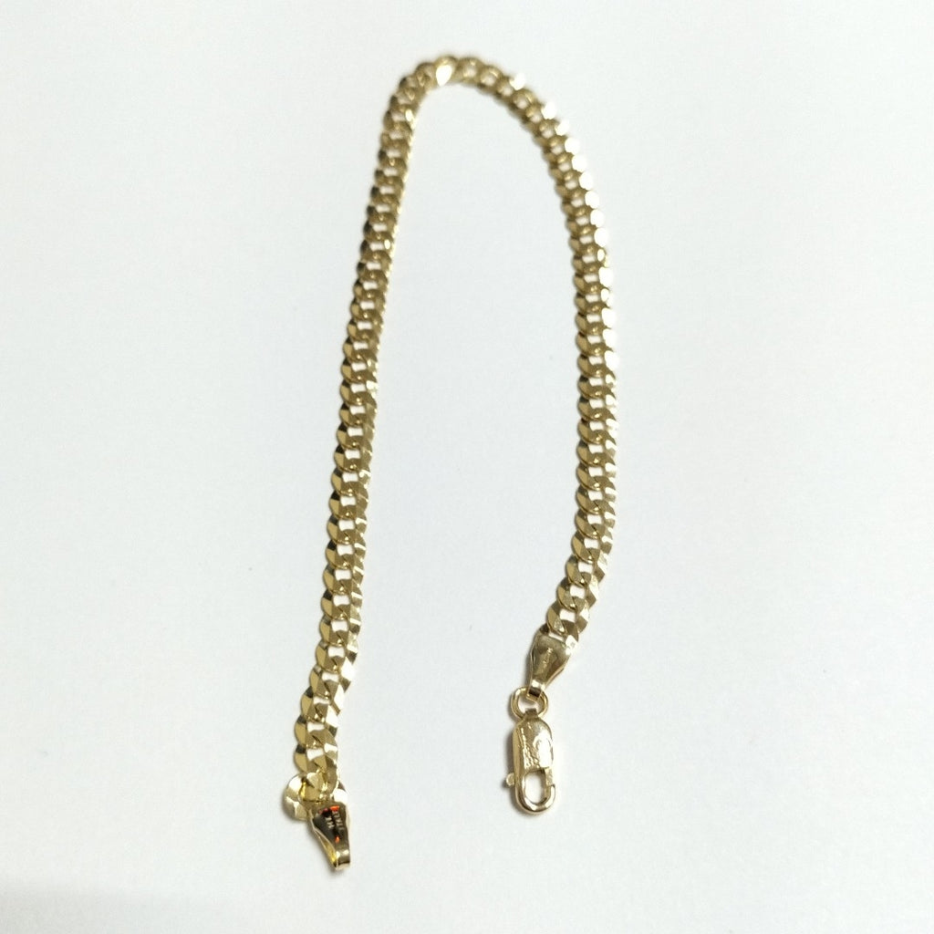 PULSERAS CABALLERO BARBADA AMARILLA ORO 14K 4.8 (NUEVO)